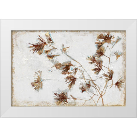 Golden Pine Braches II  White Modern Wood Framed Art Print by Wilde, Susan