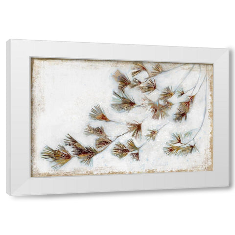 Golden Pine Braches III  White Modern Wood Framed Art Print by Wilde, Susan
