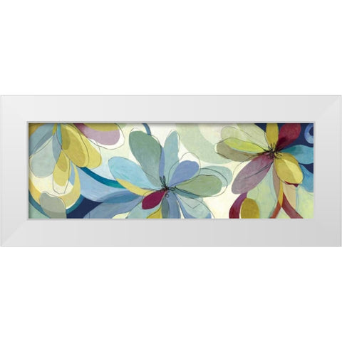 Silk Flowers II White Modern Wood Framed Art Print by Wilson, Aimee