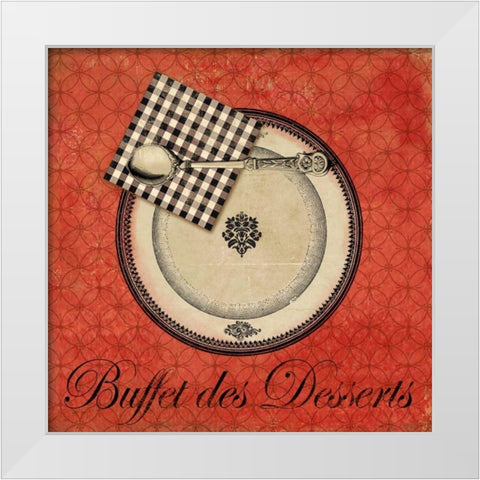 Buffet de Desserts White Modern Wood Framed Art Print by Wilson, Aimee