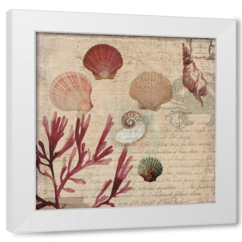 Coral II White Modern Wood Framed Art Print by Wilson, Aimee