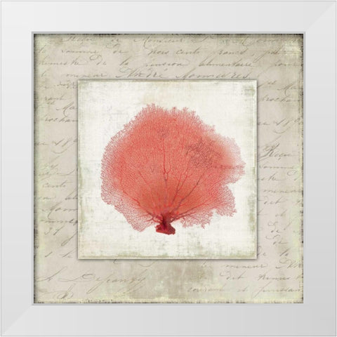 Coral Linen I White Modern Wood Framed Art Print by Wilson, Aimee