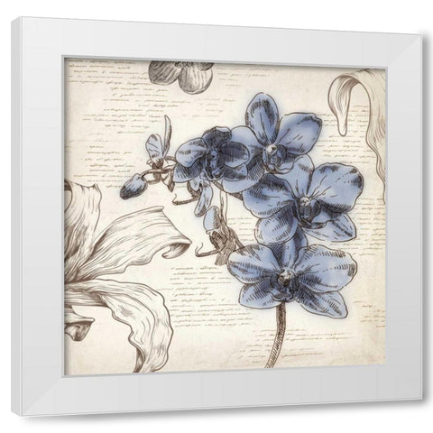 Blushing Blue II - Mini White Modern Wood Framed Art Print by Wilson, Aimee