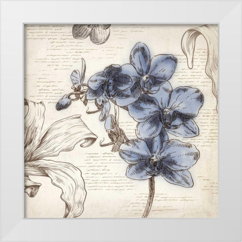 Blushing Blue II - Mini White Modern Wood Framed Art Print by Wilson, Aimee