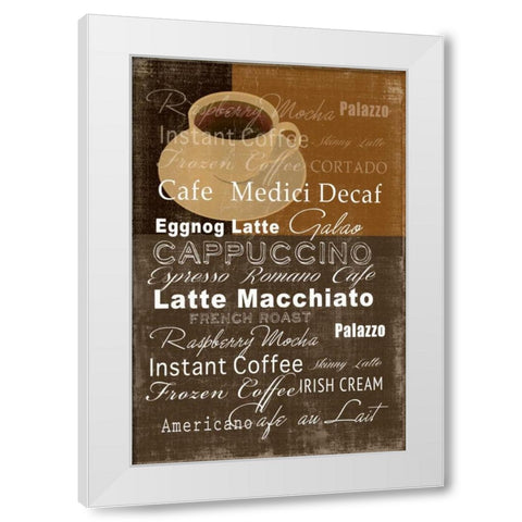 Cafe Collection - Mini White Modern Wood Framed Art Print by Wilson, Aimee