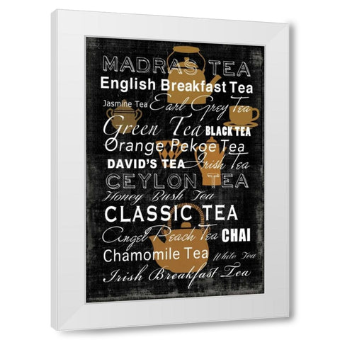 Tea Collection - Mini White Modern Wood Framed Art Print by Wilson, Aimee