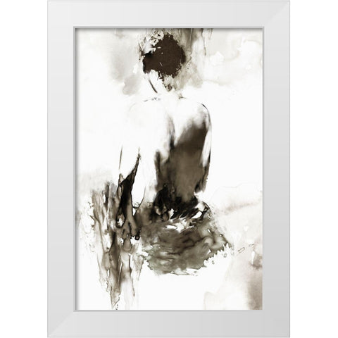 Ink Lady White Modern Wood Framed Art Print by Wilson, Aimee