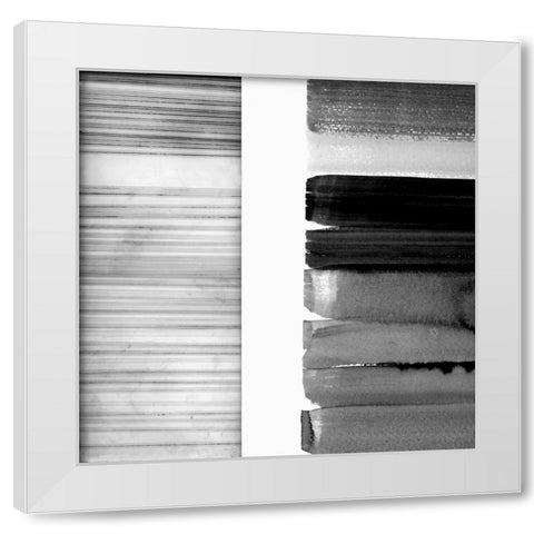 White Band I White Modern Wood Framed Art Print by Cartissi