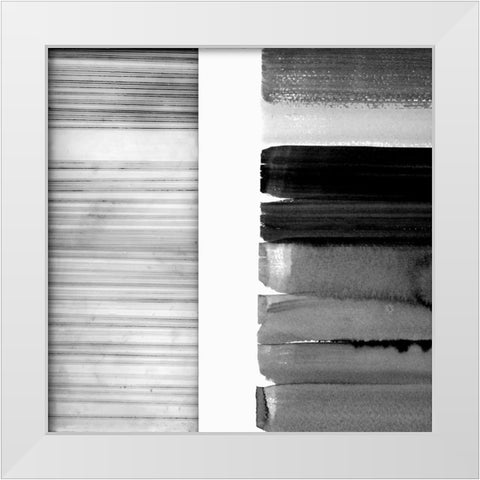 White Band I White Modern Wood Framed Art Print by Cartissi