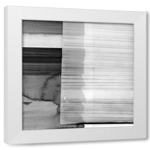 White Band III White Modern Wood Framed Art Print by Cartissi