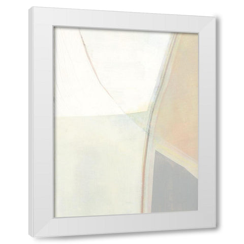 In Neutral II White Modern Wood Framed Art Print by Cartissi
