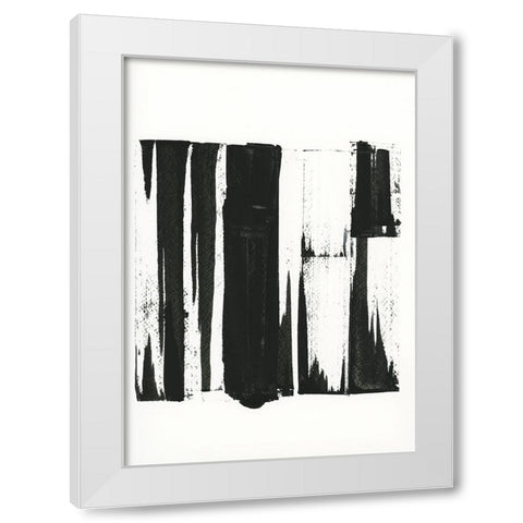 Black Bars I White Modern Wood Framed Art Print by Cartissi