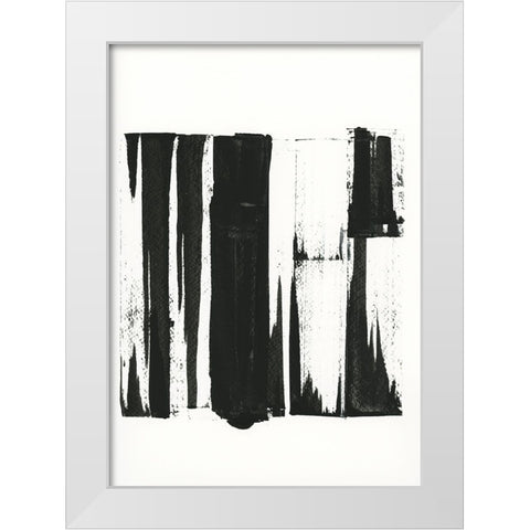 Black Bars I White Modern Wood Framed Art Print by Cartissi