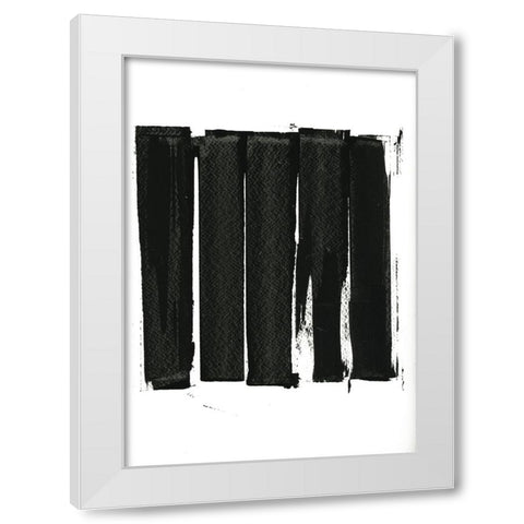 Black Bars II  White Modern Wood Framed Art Print by Cartissi