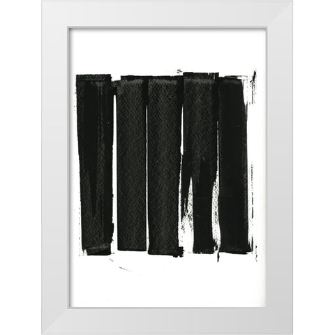 Black Bars II  White Modern Wood Framed Art Print by Cartissi