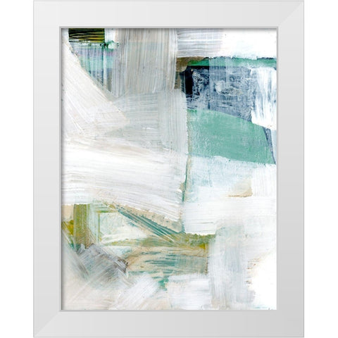 White Blues I White Modern Wood Framed Art Print by Cartissi