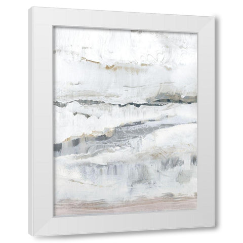 Melting Ice I White Modern Wood Framed Art Print by Cartissi