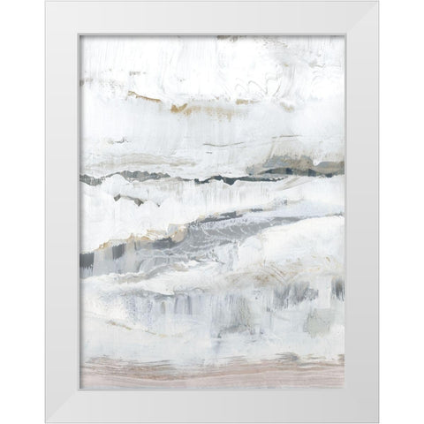 Melting Ice I White Modern Wood Framed Art Print by Cartissi