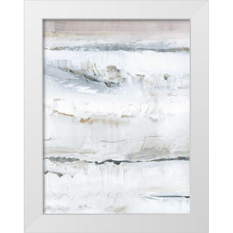 Melting Ice II White Modern Wood Framed Art Print by cartissi