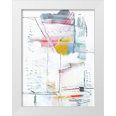 Experimental I White Modern Wood Framed Art Print by Cartissi