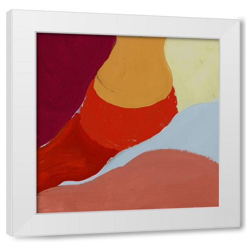 Red Clouds II  White Modern Wood Framed Art Print by Cartissi