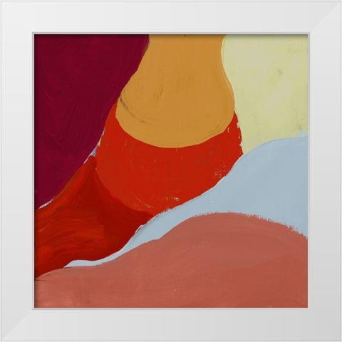 Red Clouds II  White Modern Wood Framed Art Print by Cartissi