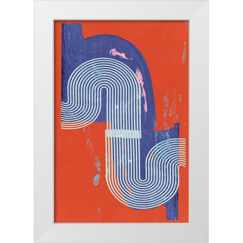 On the Wave III White Modern Wood Framed Art Print by Cartissi