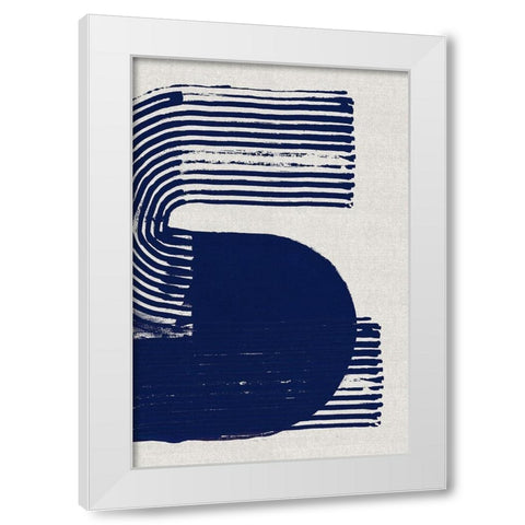 Cubic Curve I White Modern Wood Framed Art Print by Cartissi