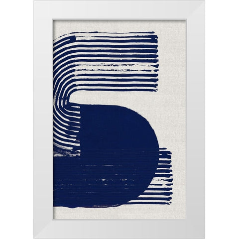 Cubic Curve I White Modern Wood Framed Art Print by Cartissi