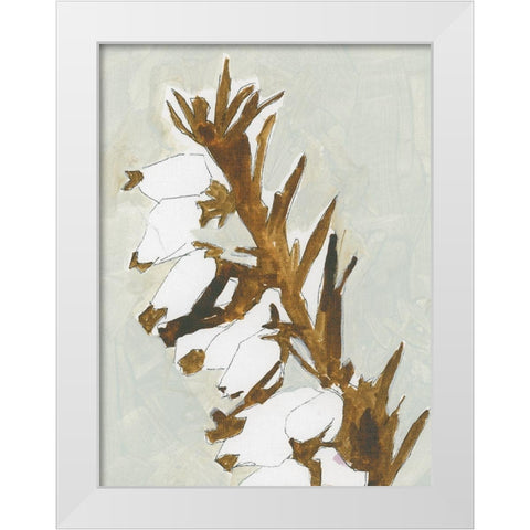 Naive Floral Silhouette II White Modern Wood Framed Art Print by Cartissi