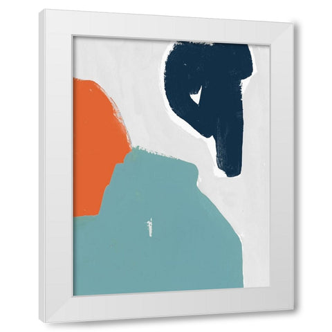 Tempo II White Modern Wood Framed Art Print by Cartissi