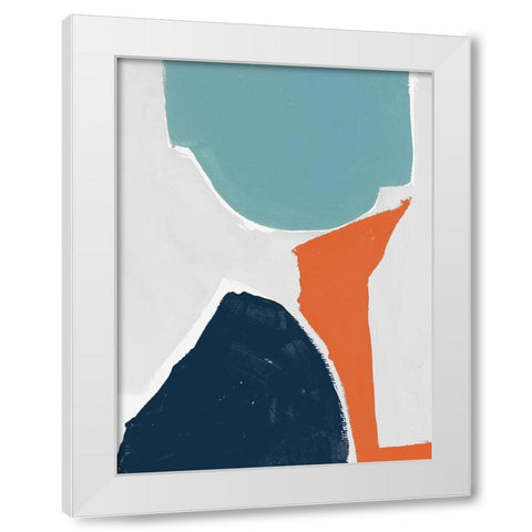 Tempo III White Modern Wood Framed Art Print by Cartissi