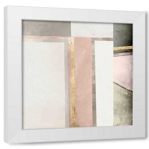 Abstract Elegance II White Modern Wood Framed Art Print by Cartissi