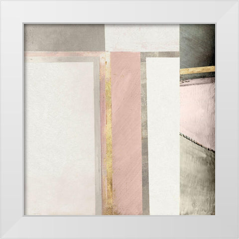 Abstract Elegance II White Modern Wood Framed Art Print by Cartissi