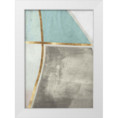 Abstract Elegance IV White Modern Wood Framed Art Print by Cartissi