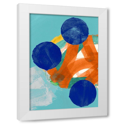 Blue Valentine II  White Modern Wood Framed Art Print by Cartissi