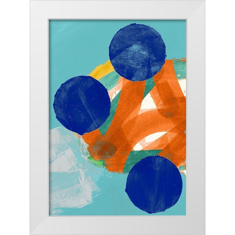 Blue Valentine II  White Modern Wood Framed Art Print by Cartissi