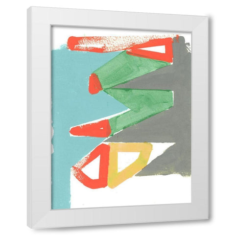 Main Direction IV White Modern Wood Framed Art Print by Cartissi
