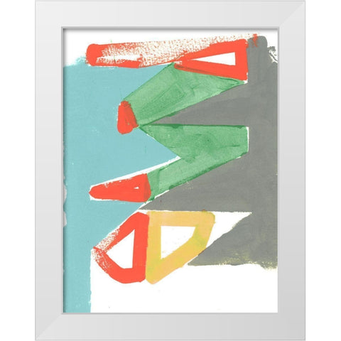 Main Direction IV White Modern Wood Framed Art Print by Cartissi