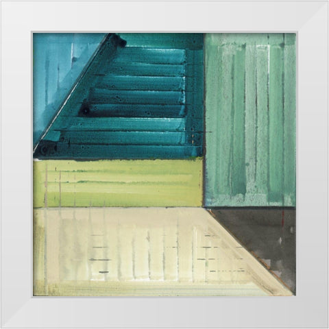 In the Suburbs II White Modern Wood Framed Art Print by Cartissi