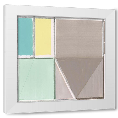 Field Plains I  White Modern Wood Framed Art Print by Cartissi