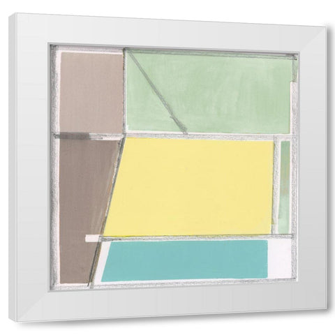 Field Plains II  White Modern Wood Framed Art Print by Cartissi