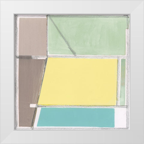 Field Plains II  White Modern Wood Framed Art Print by Cartissi