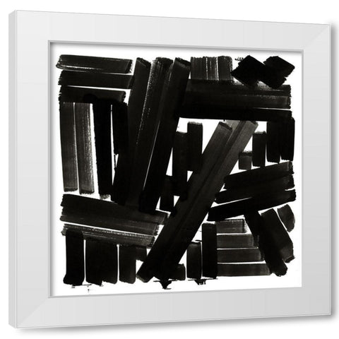 Shape of Song I White Modern Wood Framed Art Print by Cartissi