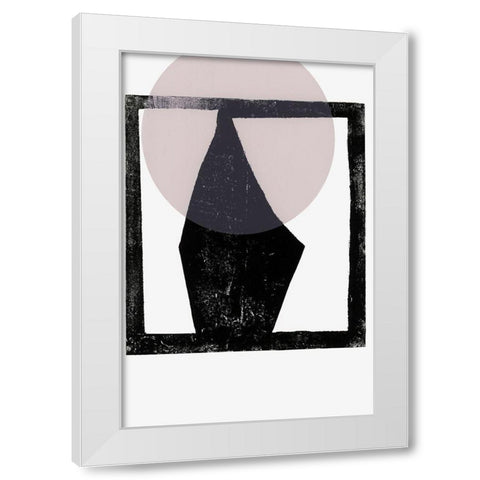 Blushing Aura  White Modern Wood Framed Art Print by Cartissi