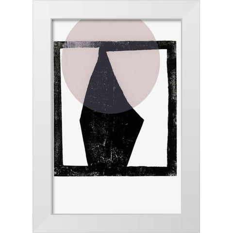 Blushing Aura  White Modern Wood Framed Art Print by Cartissi