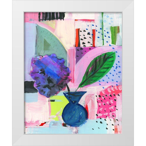 Vivid Moment I White Modern Wood Framed Art Print by Cartissi