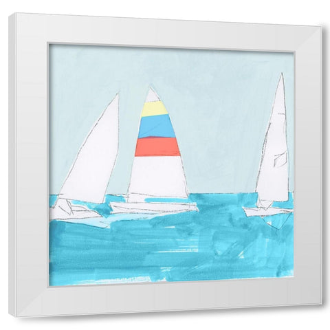Heat Sail  White Modern Wood Framed Art Print by Cartissi