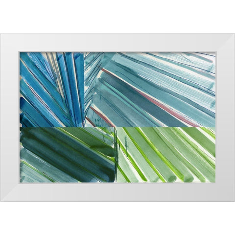 Botanical Green I White Modern Wood Framed Art Print by Cartissi