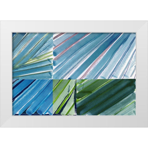 Botanical Green II White Modern Wood Framed Art Print by Cartissi